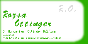 rozsa ottinger business card